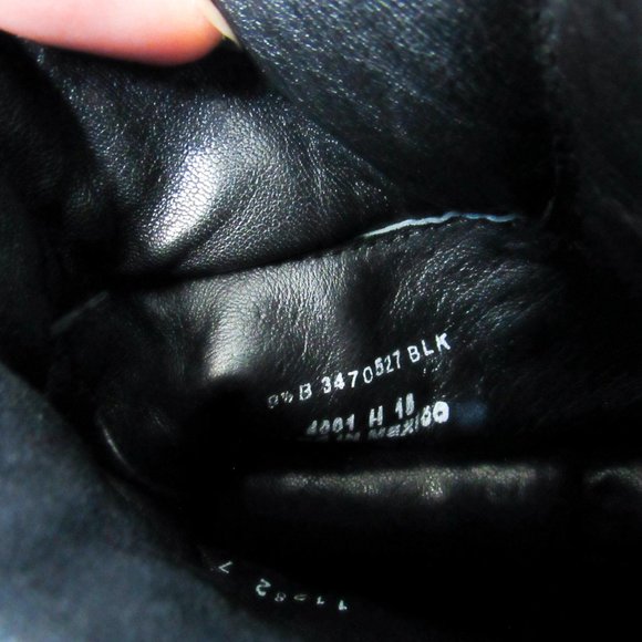 SOLD FRYE Black Leather 'Samantha' Studded Combat Biker Moto Boots -9 1/2 - Picture 11 of 15